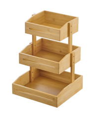 Espositore buffet - 3 piani - bamboo naturale - H 41cm - Leone