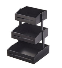 Espositore buffet - 3 piani - bamboo nero - H 41cm - Leone