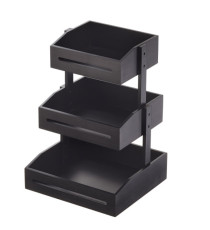 Espositore buffet - 3 piani - bamboo nero - H 41cm - Leone