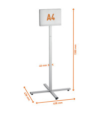Espositore Info Stand Outdoor - da pavimento - A4 - Durable