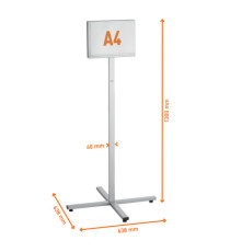 Espositore Info Stand Outdoor - da pavimento - A4 - Durable
