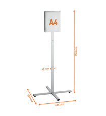 Espositore Info Stand Outdoor - da pavimento - A4 - Durable