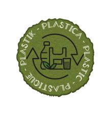 Etichetta in vinile raccolta differenziata Stik - plastica - autoadesiva - 10,5 x 10,5 cm - PVC - verde - Medial Interna