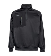 Felpa mezza zip Leeds - taglia L - nero - U-Power