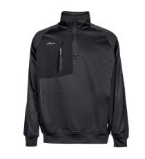 Felpa mezza zip Leeds - taglia XXL - nero - U-Power