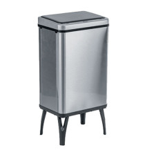 Gettacarte pieghevole Houdini - con coperchio - 35,5 x 26 x 71,5 cm - 40 L - acciaio inox -Medial International