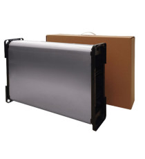 Gettacarte pieghevole Houdini - con coperchio - 35,5 x 26 x 71,5 cm - 40 L - acciaio inox -Medial International