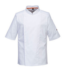 Giacca cuoco MeshAir Pro - maniche corte - taglia XXL - bianco - Portwest