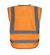 Gilet alta visibilità GILPOCK - poliestere riciclato - taglia XXL - arancio fluo - Deltaplus