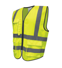 Gilet alta visibilità GILPOCK - poliestere riciclato - taglia XXL - giallo fluo - Deltaplus