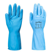 Guanti per alimenti protezione chimica B - L - lattice - leggeri - azzurro - Portwest - conf. 12 pezzi