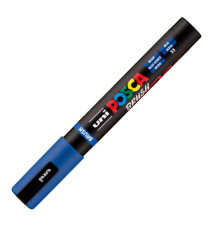 Marcatore a base d'acqua Uni Posca PC5MBR - punta brush 1.0 - 4.0mm - blu  - Uni Mitsubishi