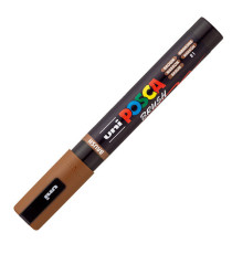 Marcatore a base d'acqua Uni Posca PC5MBR - punta brush 1.0 - 4.0mm - marrone  - Uni Mitsubishi