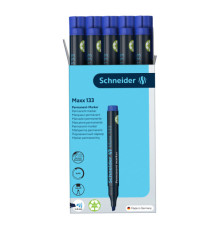 Marcatore permanente Maxx 133 - punta a scalpello - tratto da 1,00-4,00mm - blu  - Schneider