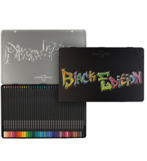 Matite colorate triangolare Black Edition - colori assortiti - Faber-Castell - conf.36 pezzi