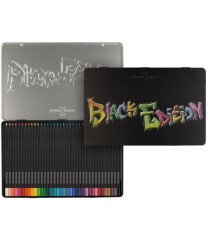 Matite colorate triangolare Black Edition - colori assortiti - Faber-Castell - conf.36 pezzi