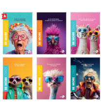 Maxiquaderno Be More Crazy - A4 - 4mm - alta fogliazione - 48+2 fogli - 100 gr - BM