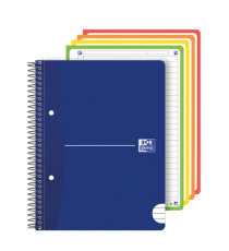 Maxiquaderno spiralato Office Essentials - A4+ - 1 rigo c/margine - 160 pagine - 80 gr - colori assortiti - Oxford