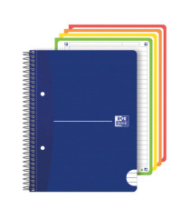 Maxiquaderno spiralato Office Essentials - A4+ - 1 rigo c/margine - 160 pagine - 80 gr - colori assortiti - Oxford