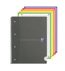 Maxiquaderno spiralato Office Essentials - A4+ - 5 mm - 160 pagine - 80 gr - colori assortiti - Oxford