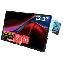 Monitor portatile - 13.3 - WUXGA Touch ALU con Wireless - Power bank incluso 5000mAh - Verbatim