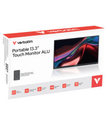 Monitor portatile - 13.3 - WUXGA Touch ALU con Wireless - Power bank incluso 5000mAh - Verbatim
