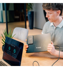 Monitor portatile - 13.3 - WUXGA Touch ALU con Wireless - Power bank incluso 5000mAh - Verbatim