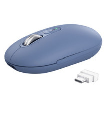 Mouse - ultrasottile - wireless - ricaricabile - Blu - Trust
