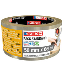 Nastro adesivo - 5 cm x 66 m - PPL - standard - trasparente - Geko