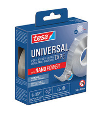Nastro biadesivo Nano Power - 30 mm x 3 m - acrilico - trasparente - Tesa