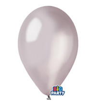 Palloncino - diametro 26 cm - lattice - metal argento - conf. 12 pezzi