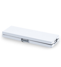 Panca Horeca - pieghevole - 44 x 30 x 183 cm - acciaio/HDPE - bianco - Garden Friend