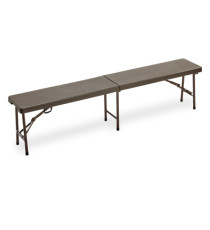 Panca Horeca - pieghevole - 44 x 30 x 183 cm - acciaio/HDPE - noce - Garden Friend