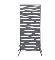 Pannello decorativo - metallo - con piedi laterali - 80 x 180 cm - grigio - Verdemax