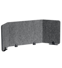 Pannello divisorio da scrivania EFFECT - feltro - pieghevole - 1,6 m - Durable