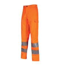 Pantaloni alta visibilità Vega - taglia XL - arancio fluo - U-Power