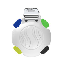 Penna a sfera Take 4 - punta media - 4 colori - fusto giallo fluo - Schneider