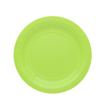 Piatti piani Ecocolor - Ø18cm - biodegradabile - verde mela - Big Party - conf. 25 pezzi