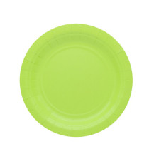 Piatti piani Ecocolor - Ø18cm - biodegradabile - verde mela - Big Party - conf. 25 pezzi