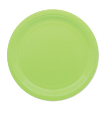Piatti piani Ecocolor - Ø24cm - biodegradabile - verde mela - Big Party - conf. 25 pezzi
