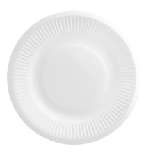 Piatto Light - compostabile - Ø 23 cm - bianco - Signor Bio - conf. 125 pezzi