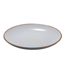 Piatto piano - rPET - grigio - Ø22 x 2,6cm - Leone