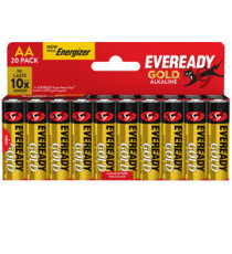 Pila stilo AA - 1,5V - Eveready Gold- alcalina - Energizer - blister 20 pezzi