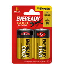 Pila torcia - D - LR20 -Eveready Gold - alcalina - Energizer - blister 2 pezzi