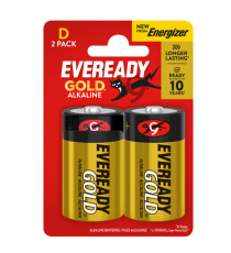 Pila torcia - D - LR20 -Eveready Gold - alcalina - Energizer - blister 2 pezzi
