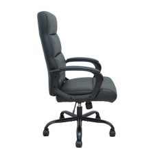 Poltrona direzionale Opti545 - con braccioli fissi e schenale alto - ecopelle - nero - Piqueras y Crespo