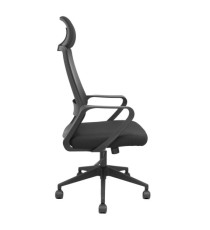 Poltrona direzionale Pro534 - con braccioli  e poggiatesta fissi - tessuto - nero - Piqueras y Crespo