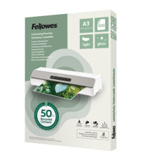 Pouches riciclate - A3 - 2x80 micron - Fellowes - scatola 100 pezzi