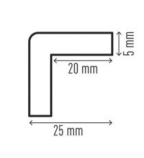 Profilo paracolpi C20 - magnetico - per superfici angolari - forma squadrata - giallo/nero - 1 m - Durable