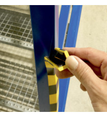 Profilo paracolpi C20 - magnetico - per superfici angolari - forma squadrata - giallo/nero - 1 m - Durable